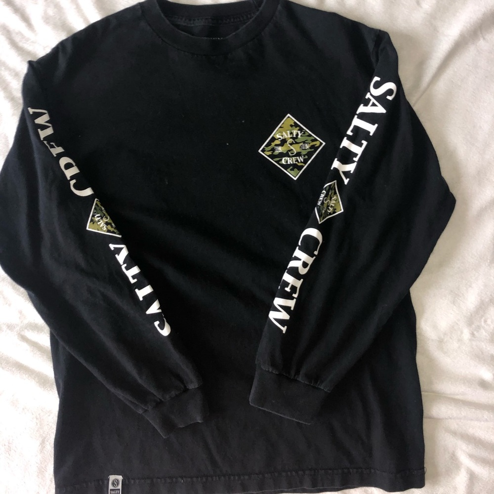 Salty crew long sleeve shirt with camo graphic